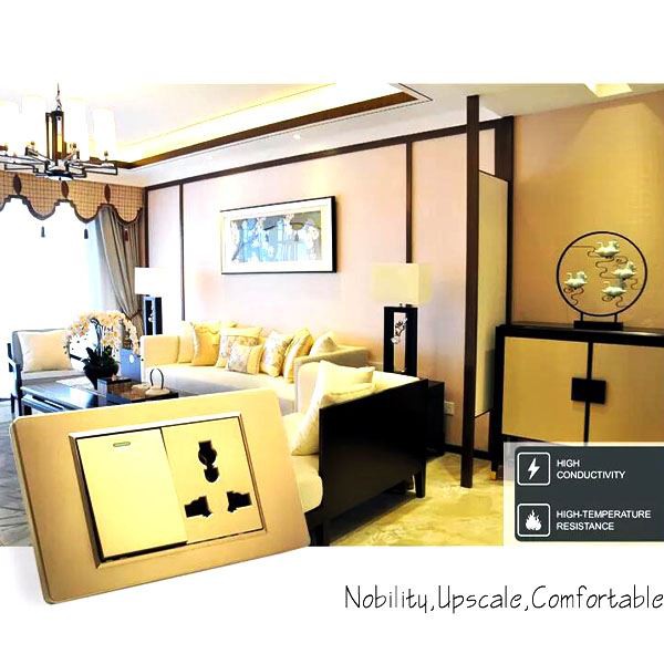 Goleuadau aml-garfan Newid Wal Drydanol a Phanel Mawr Soced